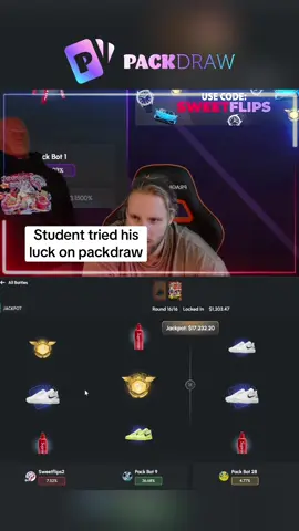 Student tries packdraw #kickstreaming #fyp 