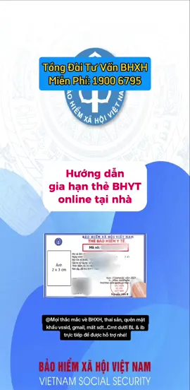 Gia hạn thẻ BHYT online #baohiemxahoi #giahanbhyt #bhyt 