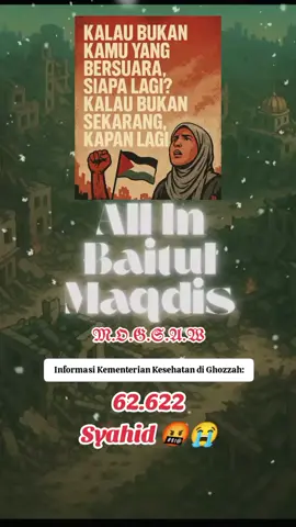 ⭕️ Kementerian Kesehatan di Ghozzah: - 61 orang syahid, dan 308 luka-luka telah tiba di rumah sakit di Ghozzah dalam 24 jam terakhir. - Jumlah s3r@ng4n K3R4 B4B1 L4KN4T 1BL15 21ON15 4NJ1N6 1SR4H3LL meningkat menjadi 62.622 syahid dan 157.673 luka sejak 7 Oktober 2023. - Jumlah syahid dan luka sejak 18 Maret 2025 hingga hari ini adalah 10.778 syahid dan 45.632 luka. - Ditambahkan 298 orang syahid ke statistik kumulatif syahid, yang datanya telah lengkap dan disetujui oleh komite pengadilan yang memantau file laporan dan orang hilang. #Sc : Shehab