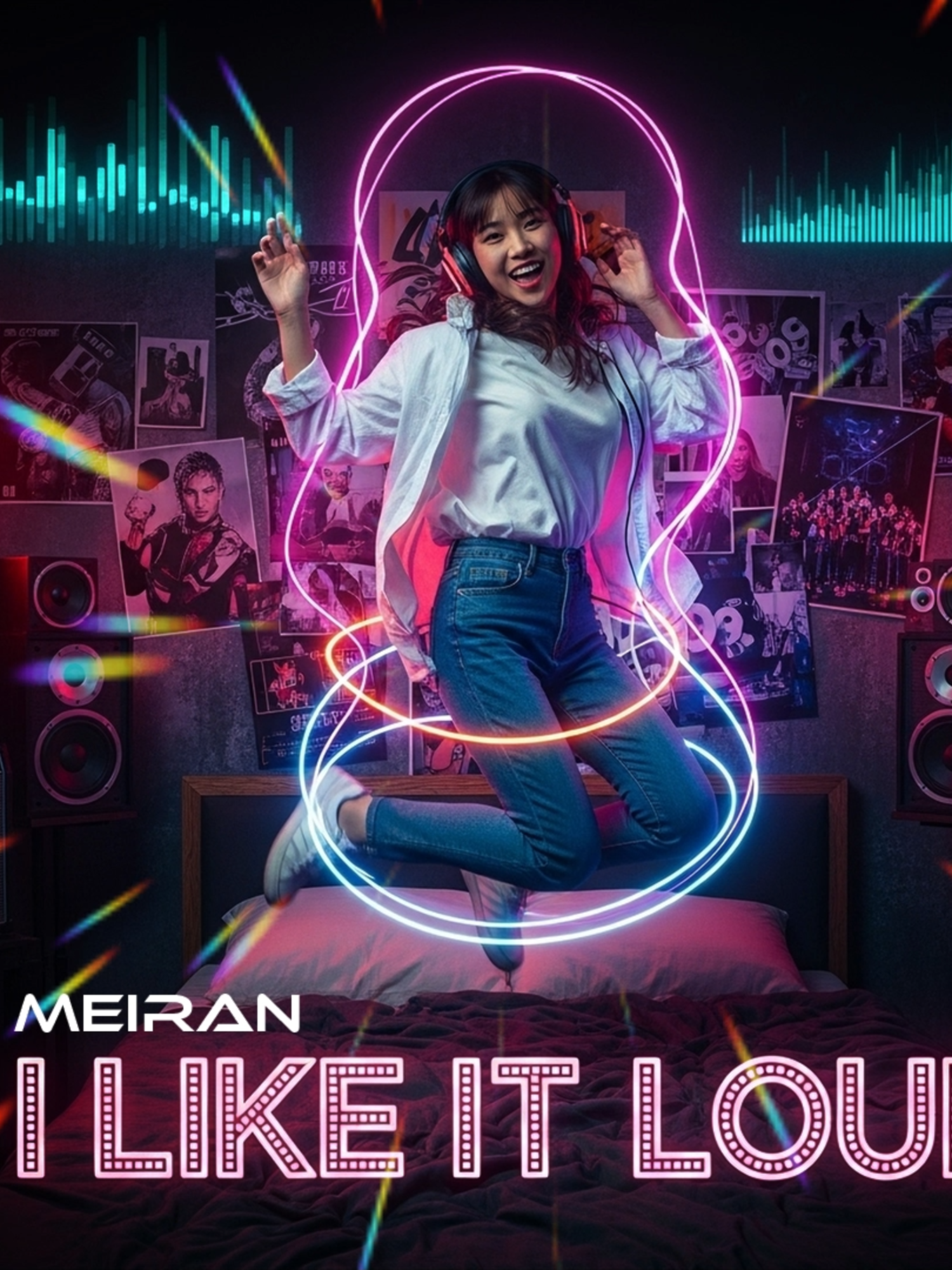 MEIRAN ~ I LIKE IT LOUD! • LYRICS Turn it up, turn it loud   볼륨을 끝까지   No rules, no doubt   소리로 내 답을 해 Woke up with a beat in my head   머리부터 발끝까지 red   Don’t tell me to keep it low   조용한 건 나랑 안 맞아, no-no-no! Feel it in my chest go *boom*   내 심장도 박자 맞춰 move   I don’t whisper, I don’t fade   나는 항상 full-play, ayy-ayy-ayy! Bright light, fast vibe   밤새워도 괜찮아   Hands high, no shy   크게 말해 봐 봐 봐 I LIKE IT LOUD! I LIKE IT LOUD! Headphones on like a crown   내 세상에선 no turn down   If it’s too much, that’s okay   내가 원하는 건 all-play Shake the floor, feel the heat   비트 타면 멈출 수 없지   Laugh big, live big   작은 건 재미없지 [Pre-Chorus – repeat w/ slight change]   No fear, no chill   지금 이대로 keep it real   Say it loud, feel it bright   우린 지금 light up the night I LIKE IT LOUD! I LIKE IT LOUD! 잠깐 쉬고, 다시 뛰어   Heart race, 더 크게 뛰어   Feel it all, play it all   조용한 건 fade-out fall I LIKE IT LOUD! I LIKE IT LOUD! LOUD-LOUD-LOUD-LOUD! #Meiran #kpopmusic #new #fyp #korean #english #song #release #kpop #ai #aisong #aimusic #kpopusa #kpopid #kpopjp #kpopbr #kpoptr #viral #trending #newmusic