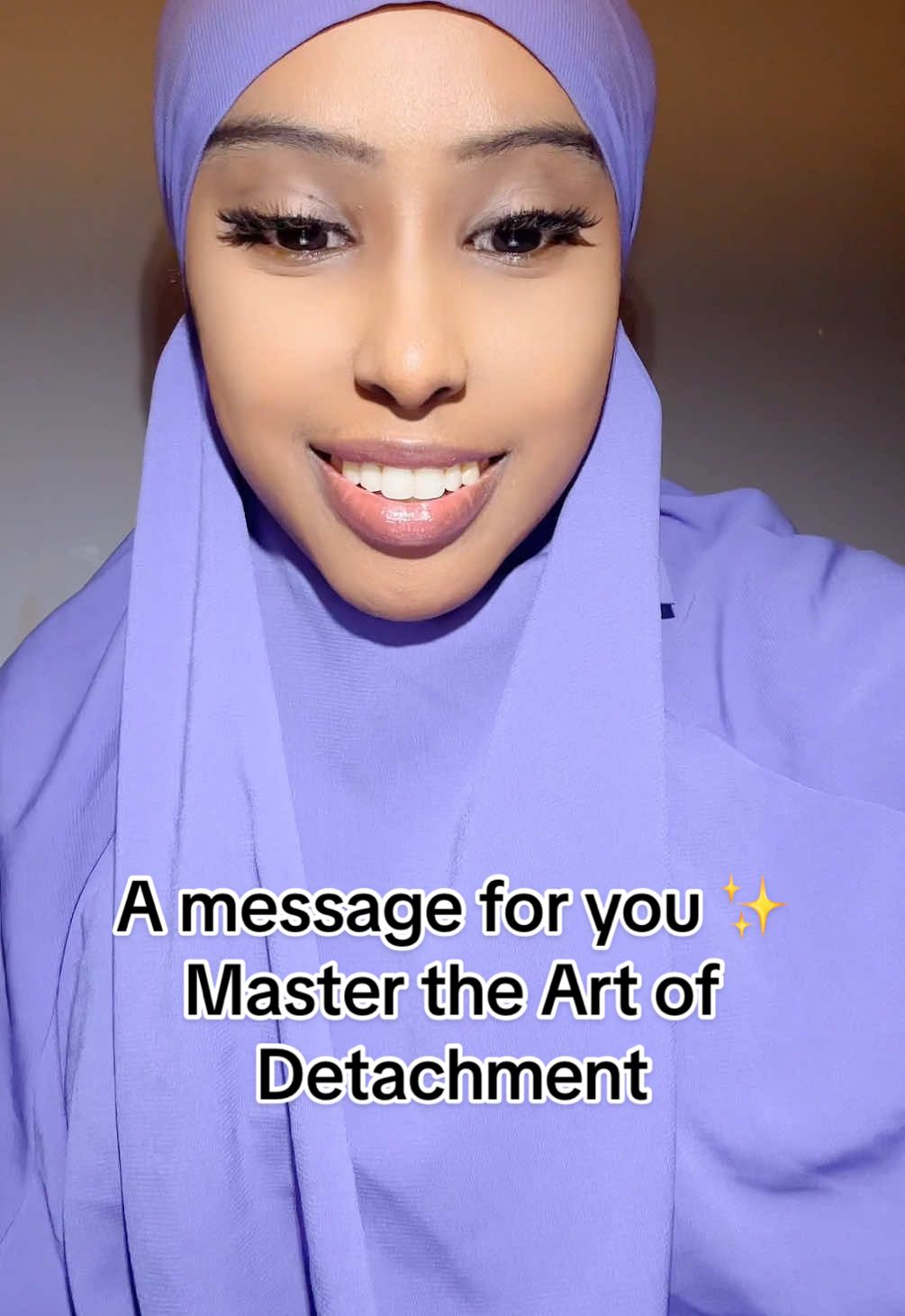 A message for whoever needs to hear it. Expect nothing from others, do your best, if Allah redirects you master the art of detachment because nothing belongs to you - and always put your trust in Allah ✨💖