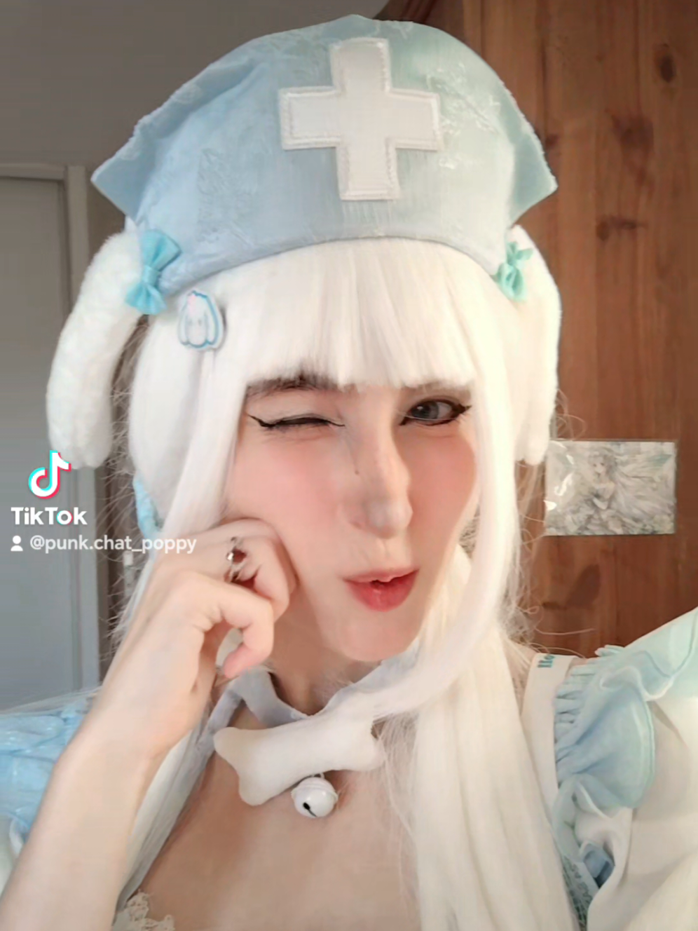 Cinnamoroll nurse cosplay 🩵🤍 My earrings: @🌸❤️~BiJu LoVe~❤️🌸  let's gooo Check her work ✌🏻 #cosplay #sanrio #sanriocosplay #cinamoroll #cinamorollcosplay #frenchcosplayer #viral #boost #fyyyyyyyyyyyyyyyy #forp #fyp 