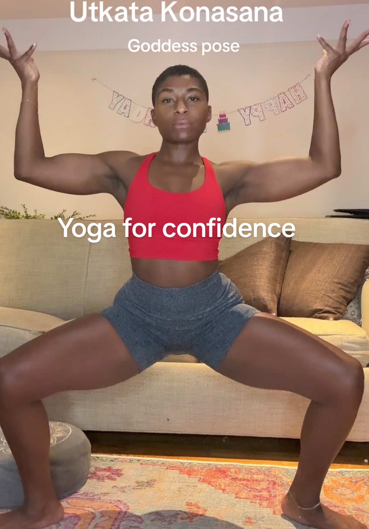 The more you practice these the more confident you will feel. All these postures all activate energy centers that ignite confidence and willpower motivation, and self assurance. This is no joke. ##blackyogateacher #solarplexus #yogaforbeginners #selfesteemtips #yogaforconfidence