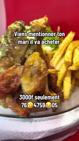 Viens mentionner ton mari il va t’acheter un plat de poulet #restolesmainsdouces #cuisine #chef #astuce à seulement 3000f