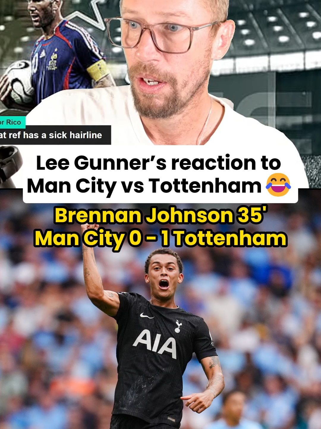 Lee Gunner reacts to Man city vs Tottenham #mancity #spurs #leegunner