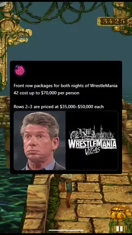 💸 $70,000 for a WrestleMania ticket?? Bro for that price I better win the belt myself 😂  #twitter #WWE #WrestleMania #wrestlemania42 