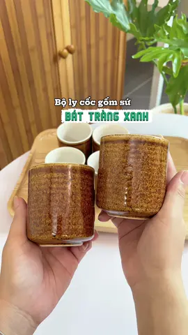 Bộ cốc gốm sứ Bát Tràng làng nghề gốm sứ nổi tiếng Hà Nội. Sang xịn lắm ý #battrangxanh #gomsubattrang #cocgomsu #lygomsu #gomsu 
