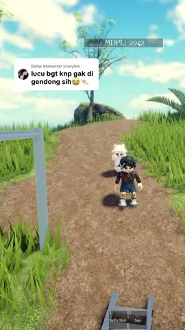 Membalas @icasyhrn nih yang suruh gendong, udah nyampe dia, meskipun endingnya sad 😂😂 #roblox #robloxfyp #wargaroblox #robloxgames #bocahroblox 