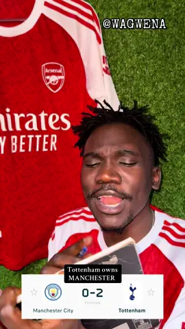 Manchester City has lost their first English Premier League match 2025/2026 at the Etihad stadium,Tottenham went ahead in the first half.Tottenham wins against all Manchester clubs 😂😂 #wagwena #arsenal #tottenham #manchester #coyg 