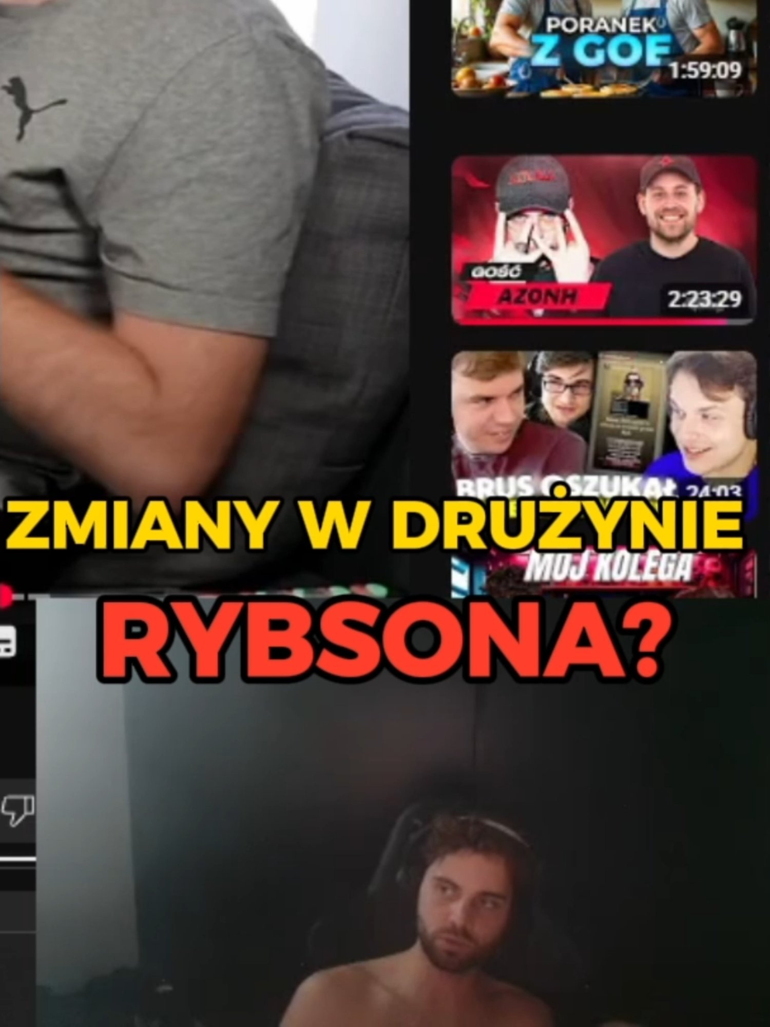 ZMIANY W DRUŻYNIE RYBSONA? #rybsonlol_ #rybsonshoty #rybsonlol_ #cinkrofwest #cinkrof #frajgo #mrozku #zamulek  Powinni zmieniać czy nie? Daj znać w komentarzu!  SPRAWDŹ CAŁY FILM!  https://youtu.be/edknxKYGX78  Zapraszam do subskrybowania i zostawienia lajka!   Linki do streamerów użytych w filmie https://www.twitch.tv/cinkrofwest https://kick.com/rybsonlol/   #mrozku  #mamm0n  #rybson  #shotycinkrof #shotyrybson #esport  #forsakenlol  #riftlegends #fajniemiecsklad