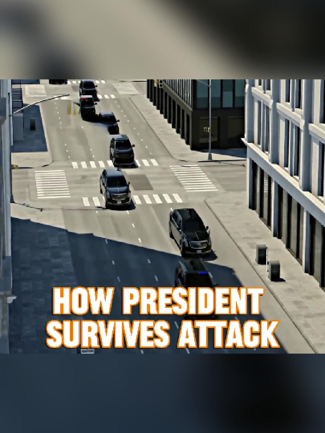 Presidential motorcade faces 3 deadly attacks! Can they survive this? #president #usa #security #amazing #viral