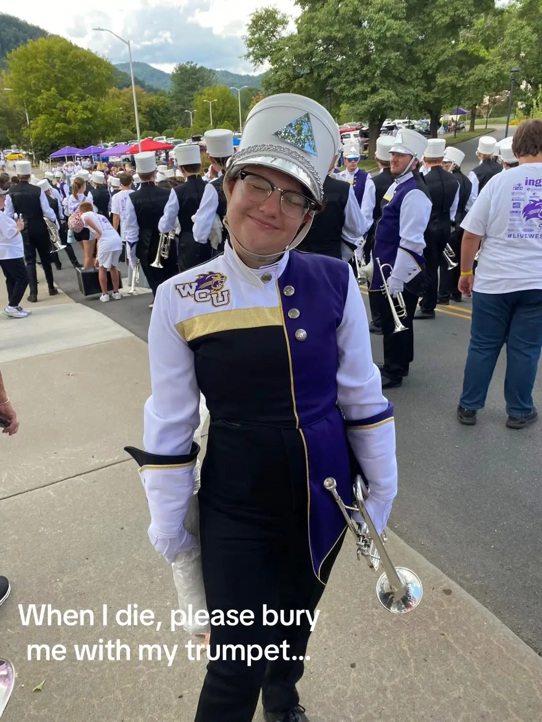 My little sister Lexy loved playing the French horn. She was in the 8th grade top band as a seventh grader at her middle school. She was extremely good and was constantly practicing. She would ask me and my other sister Kaitlyn, who also played the trumpet, for assistance and guidance bc she saw us as her role models. I made it into my top band in high school and she wanted to do the same and asked us help her practice a lot. She passed shortly after her last band concert. #cancer #childhoodcancer #foryou #rip #sisterloss 