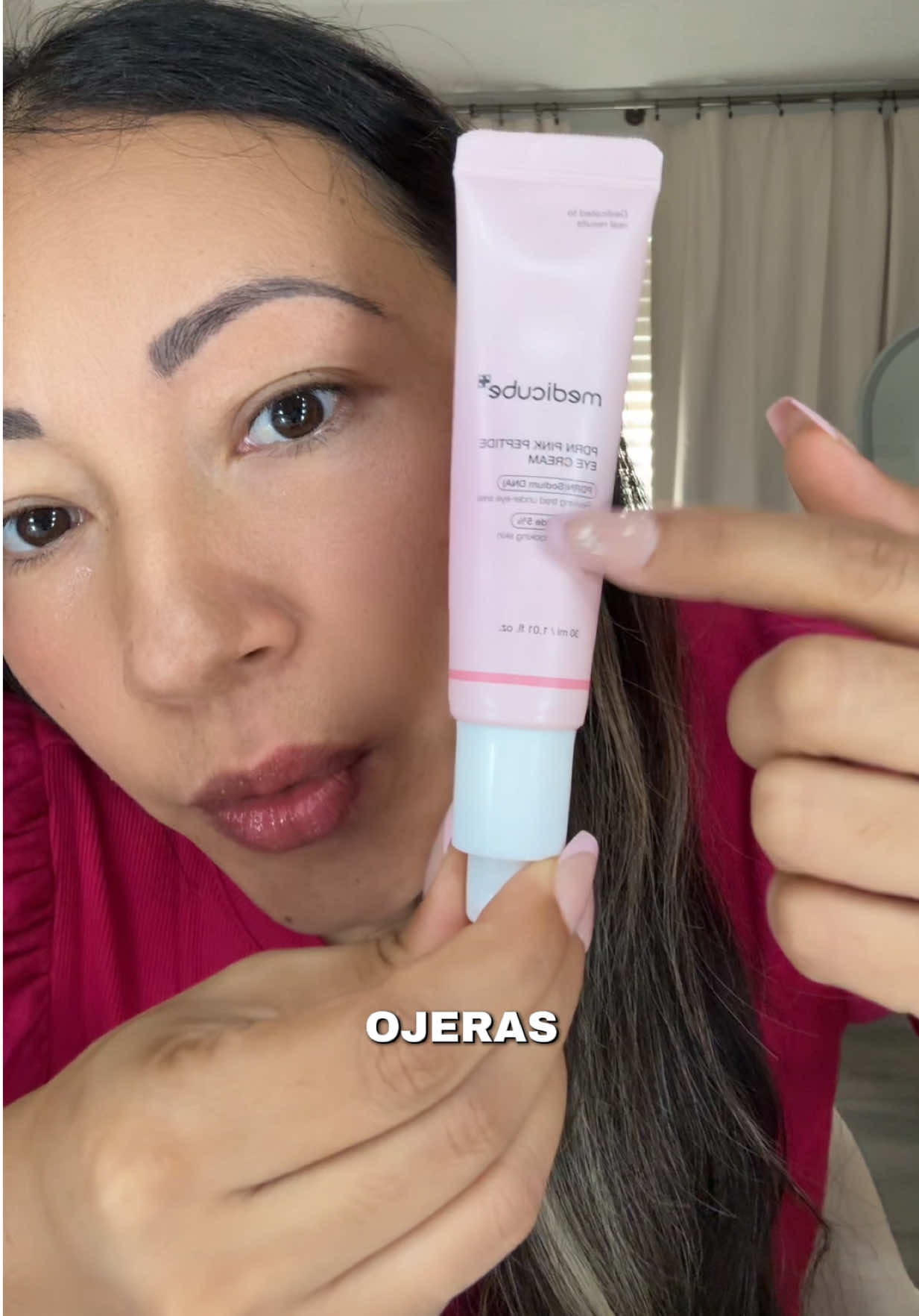Crema para ojos esta crema PDRN PINK PEPTIDE EYE CREAM DE @medicube US Store nos ayuda con esas ojeras hinchadas oscuras hidrata ayuda a minimizar líneas de expresión #medicubeeyecream #medicubeskincare #eyecream #tipsdebelleza #tiktokshopcreatorpicks 