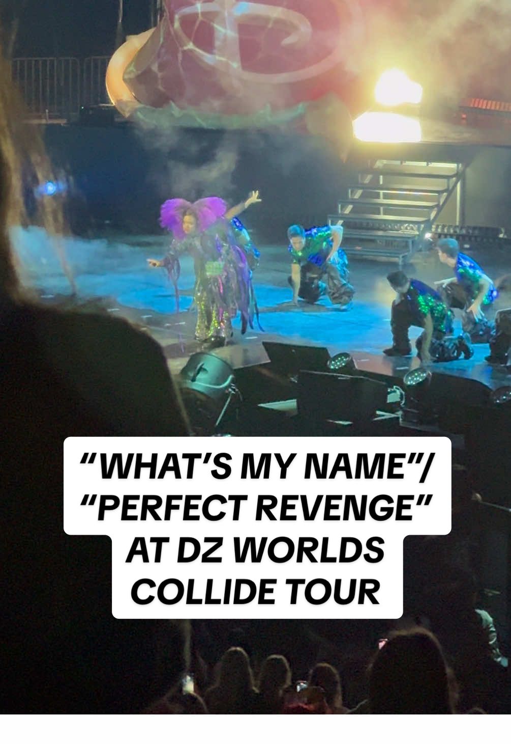 An iconic mashup of “What’s My Name” and “Perfect Revenge” at the #dzworldscollidetour!  Madison Square Garden NYC August 21, 2025  #descendantszombiesworldscollidetour #descendantstheriseofred #dararenee #joshuacolley 