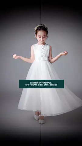 Photoshop tutorials | how to expand wedding dress using warp shell in photoshop فوتوشوب طريقة توسيع فستان العرس #photoshop #photography #photomagic #edit #dresses 