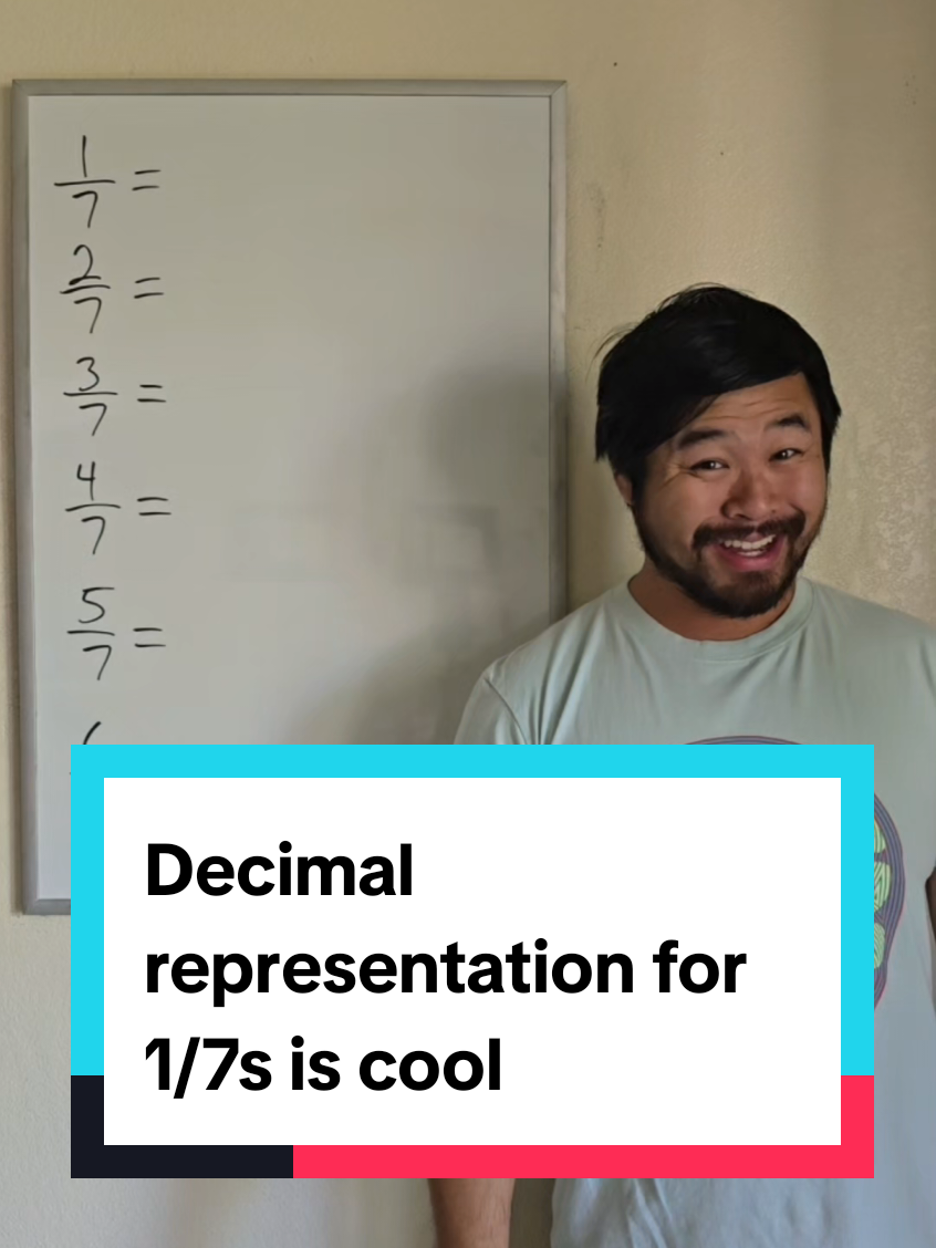 Decimal representation for 1/7s is really cool #math #mathematics #maths #mathtok #stem 