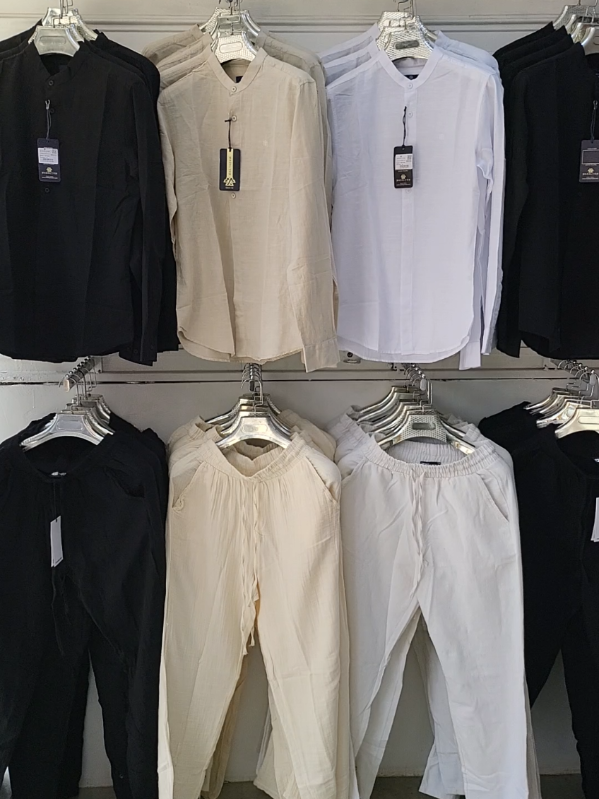 🔥Ensemble dégradé en lin écossais Tel: 77 269 83 83 | 78 912 94 56. Disponible en 4 couleurs à la boutique et sur notre application.