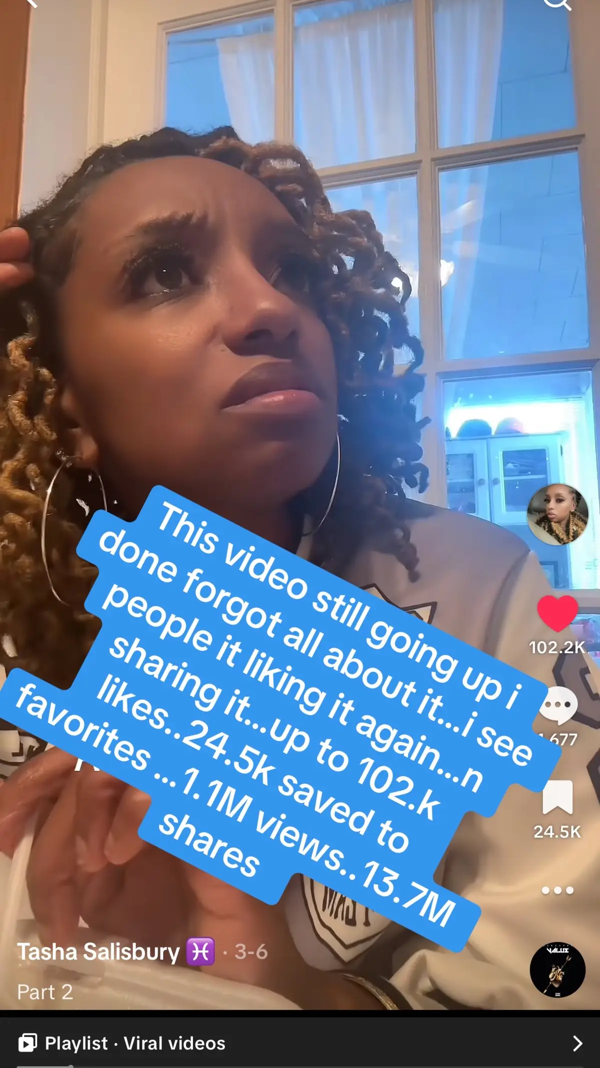 This video still going up i done forgot all about it…i see people it liking it again…n sharing it…up to 102.k likes..24.5k saved to favorites …1.1M views..13.7M shares #fyp #viral 