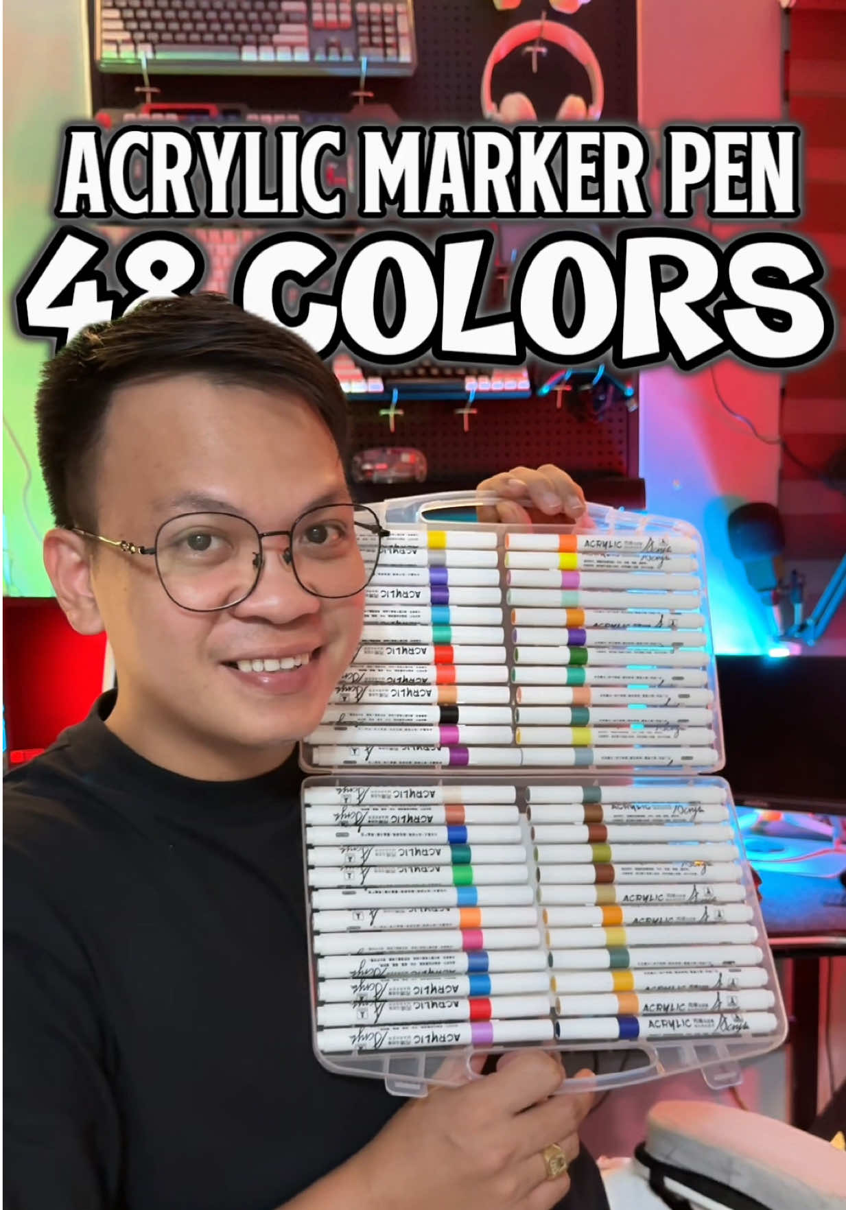 Acrylic Marker Pen Set 48/36/23 Colors per Box best for customization and DIY design  #acrylicpens #acrylicmarker #artmaterials #coloredpencil #coloredmarkers 