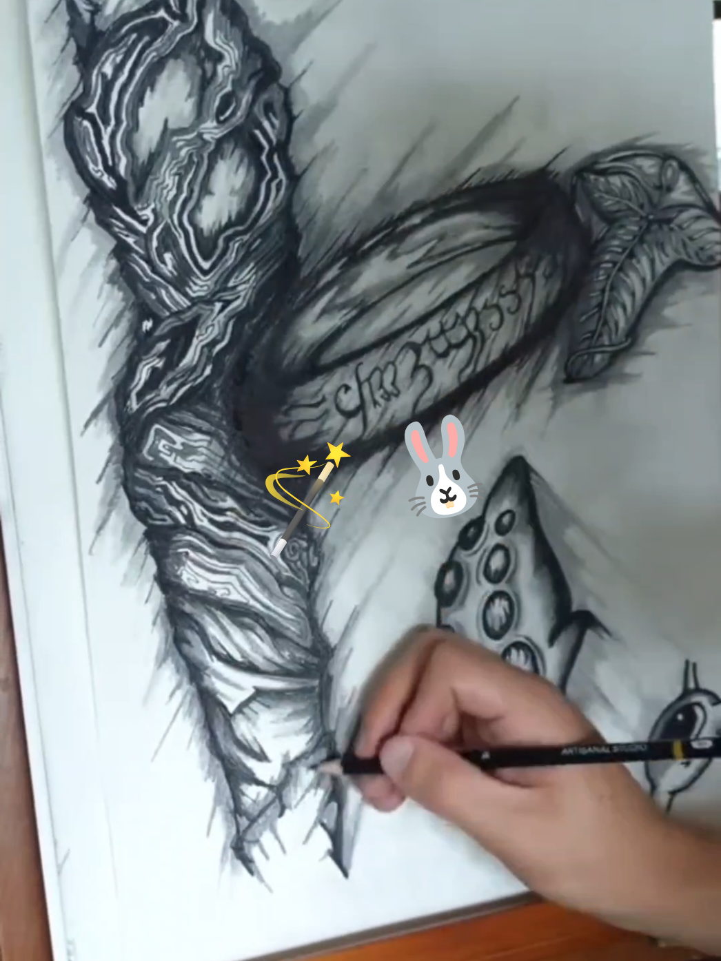 How To Draw Gandalf's Staff x Eminem 👑 #fyp #artistsoftiktok #foryoupage❤️❤️ #eminem #mockingbird 