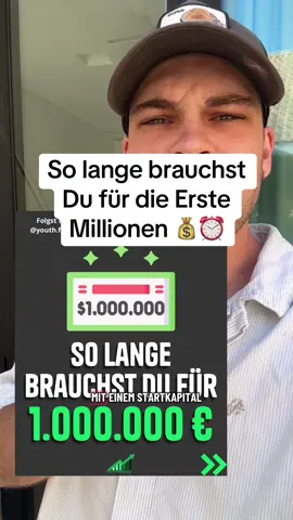 So lange brauchst Du um mit einem Startkapital von 0€ ein Vermögen von 1.000.000 € aufzubauen ⏰💰 Die Unterschiede sind echt krass und wenn man ein paar Stellschrauben richtig stelllt, kann man es am Ende auch definitiv schneller schaffen 💯 Wie weit bist Du noch von der ersten Millionen entfernt? 💰 Mach das Plus ➕ weg um keinen weiteren Content von mir zu verpassen 💸✅ #millionen #millionär #investieren #finanzen #geldinvestieren  ⚠️ Keine Anlageberatung/-empfehlung ⚠️