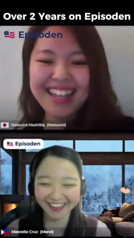 If she’s been using Episoden for over 2 years, then maybe it’s time for you to try it too💙✨ #episoden #englishpractice #episodenexperience #japanese #foreigner  