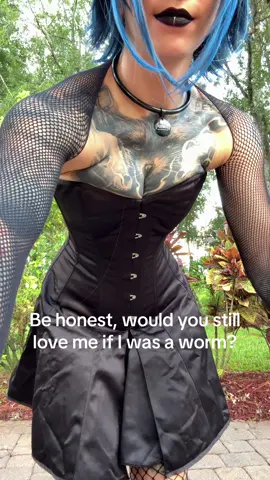 Felt cute, may wiggle on some pavement in the rain later, IDK. #fyp #fypage #altgirl #corsetdress #tattoos 