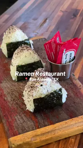 📍 Kimura  1017 N Flores St, San Antonio, TX 78212 I visited Kimura for the first time. Patrons must order at the counter and be given a number to place onto your table. I was able to choose my table, I’m not sure if that is always the case during peak hours.  Appetizer: I ordered the onigiri which comes with 3. These are rice balls filled with smoked mackerel, tossed with furikake, and tucked into a sheet of nori. It does not have an abundance of filling, but to me that is perfect since it is an appetizer. The presentation made it even more enjoyable. I loved these, 5 ⭐️.  Main Course: I ordered the shoyu ramen without the grilled koji chicken (I do regret asking for no chicken). My go to is always shoyu ramen and so far I would say this is top 3 ramen in San Antonio. The mushrooms were bursting with flavor, it tasted as though they marinated the mushrooms beforehand.       Overall, I had a great experience dining at Kimura. I’ll be coming back again.  #sanantoniofoodie #sanantoniorestaurant #japaneserestaurant #ramen #onigiri 