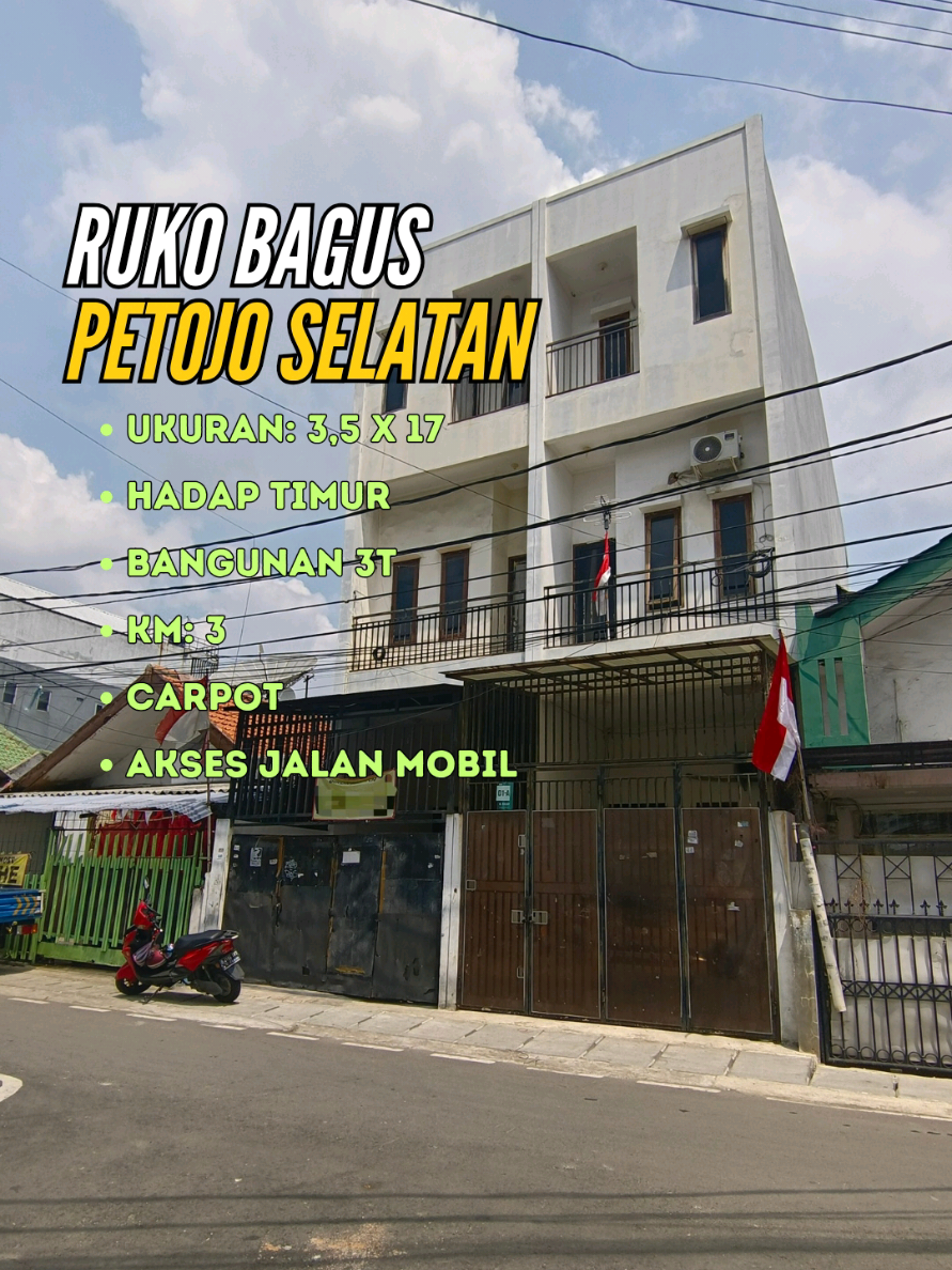 Disewakan Ruko usaha Daerah Petojo Ukuran: 3,5 x 17 Bangunan 3lt Kamar mandi: 3 Akses jalan row 2 mobil Harga: 78jt/ Tahun ( nett)  Kode: RM14072025B #rukousaha #rukosiaphuni #sewaruko #ruko #rukojakarta 