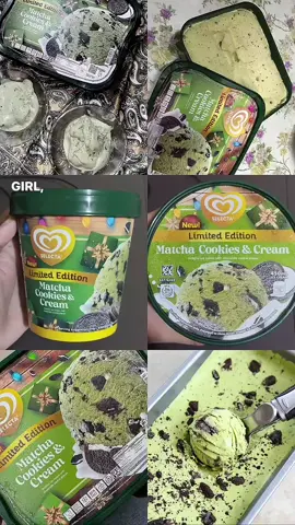 😋😋😋 #icecream #matchacookiesandcream #matcha #cookiesandcream #fyp 