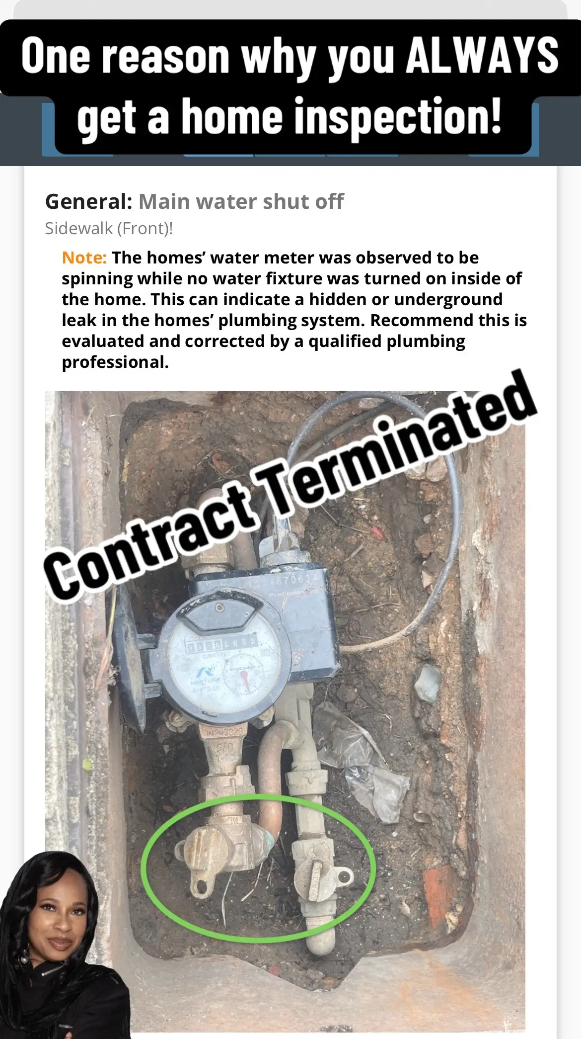 Never forfeit your home inspection. It can save you thousands of dollars. We were under contract and when our inspector turned on the water, he immediately noticed an issue; one among many. We terminated our contract. #thataintright #realestate #atlanta #buywithkarimah #sellwithkarimah