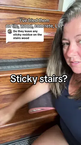 Replying to @Kerri @HEBE carpet treads haven’t left any residue at all on the surfaces I mentioned. I’ve had them on longest on wood steps. #homedecorideas #rugs #washablerugs #woodflooring #rugdecor 