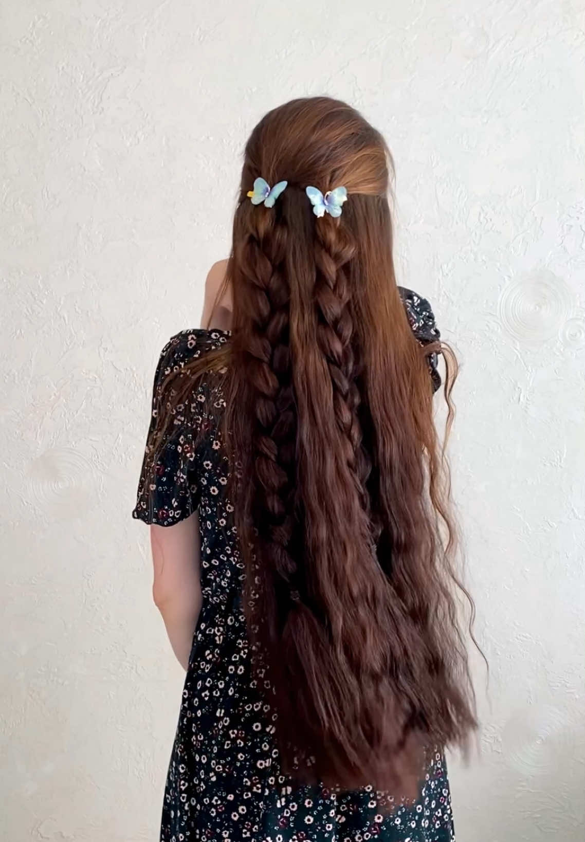 Cute & easy hairstyle 🦋 #hairtok #hairstyle #hairstyletutorial #ponytail #braids 