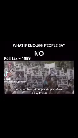 What if enough people said No….