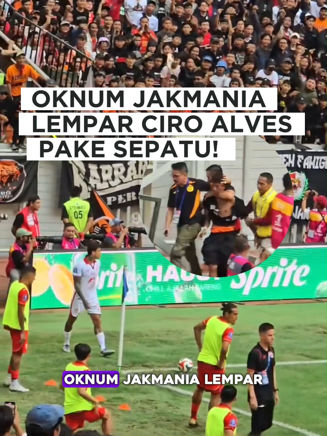 oknum jakmania lempar ciro alves pake sepatu! respect sama jakmania lainnya yang langsung negur dan dikasih ke petugas keamanan! #sepakbola #fypfootball #superleague #brisuperleague #persija #malutunited #ciroalves #jakmania
