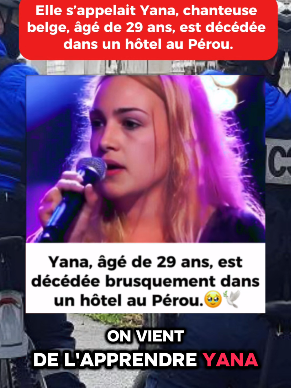 Yana, candidate belge de « The Voice », âgé de 29 ans est décédée dans un hôtel au Pérou. #faitsdivers #drame #actu #hommage 