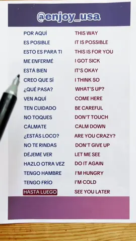 Frases en inglés  #inglesfacilas #inglesonline #inglesrapido #learnspanish 