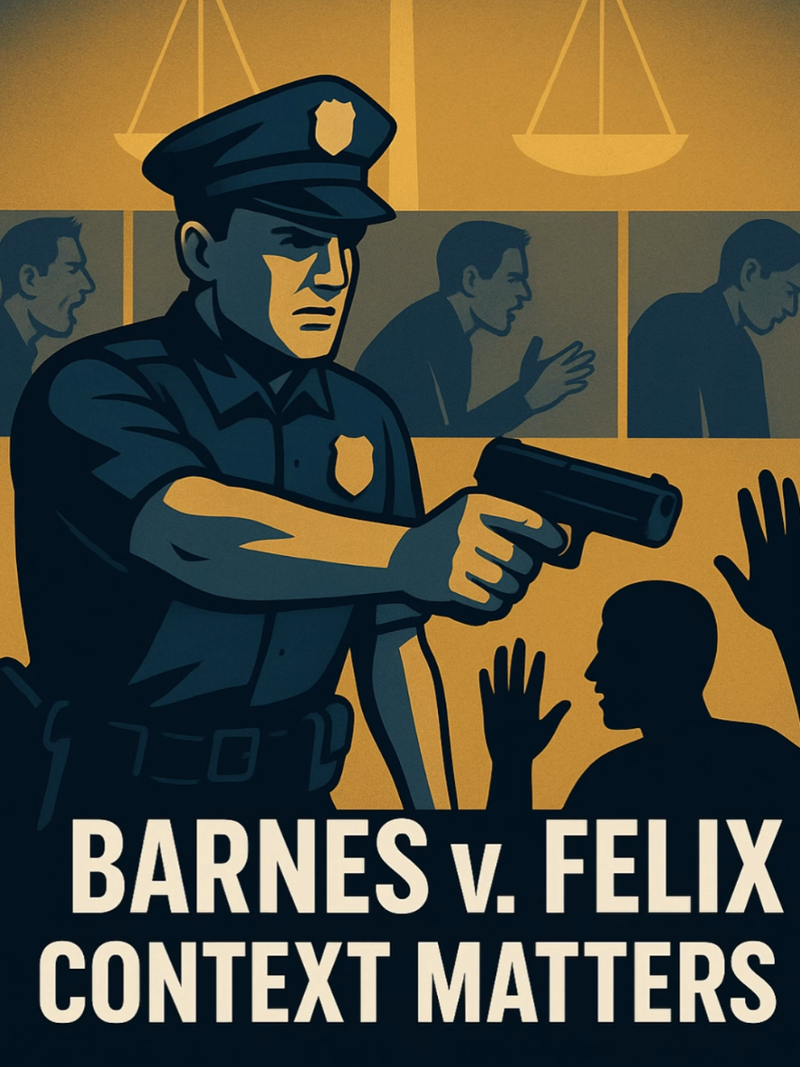 The U.S. Supreme Court ruled unanimously in the Barnes v Felix (2025) case. Their ruling rejected the Fifth Circuit's established precedent and has expanded the level of context included in analysis of use-of-force cases.  How do you think this decision will impact future cases involving law enforcement use of force? #LearnYourLiberties #SupremeCourt #SCOTUS #Police #Law 