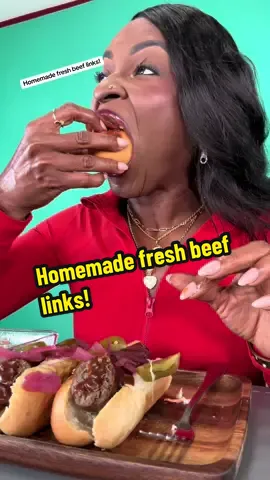 Homemade fresh beef links!