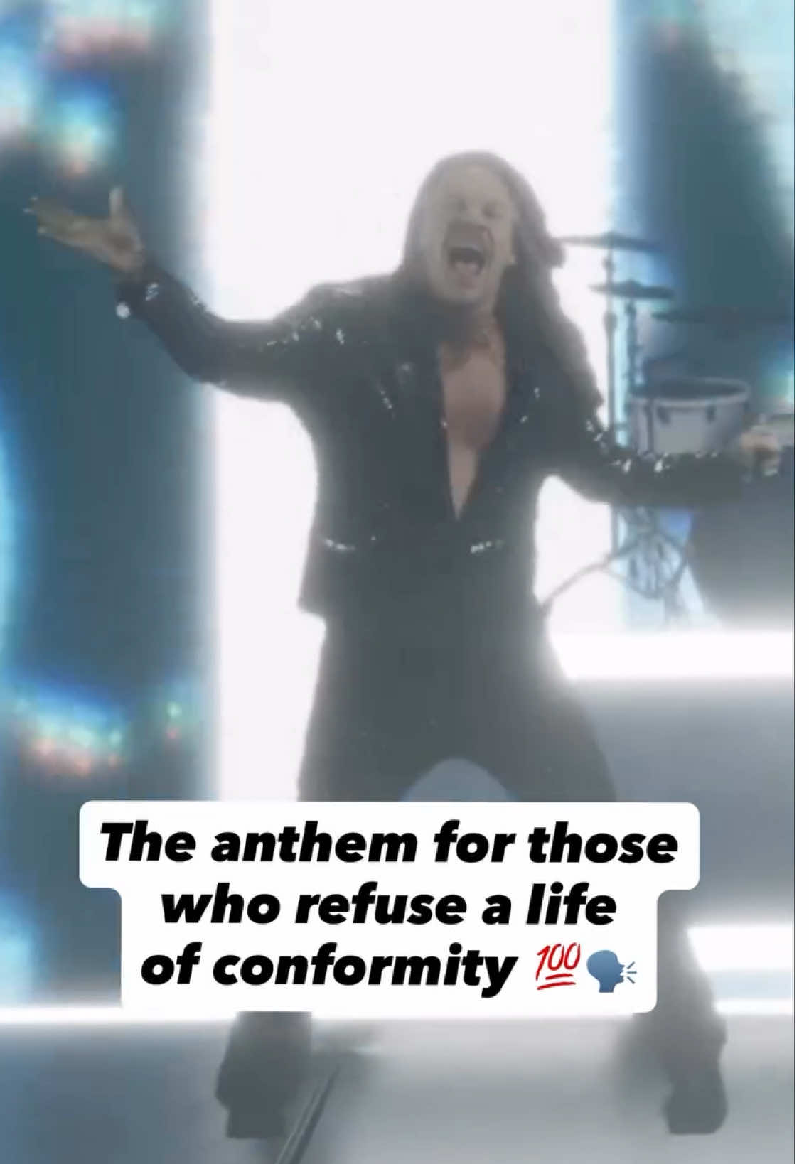 “Fall In Line” is our anthem for those who refuse a life of conformity 👁️ #rockbands #rockmusic #chrisjerichofozzy #newmusic 