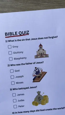 Bible Quiz - Can you get 7/7? #bible #jesus #quiz #quiztime #trivia 