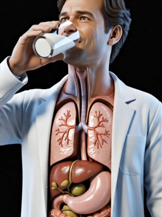 What Happens When You Drink Milk? | 3D Human Body Animation#3DAnimation #MedicalAnimation #DigestiveSystem #HumanAnatomy #MilkLovers 