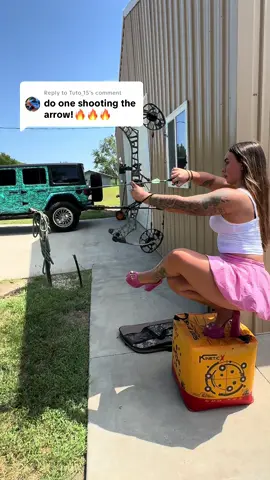 Replying to @Tuto_15  THIS WAS A WORKOUT LOL my legs were on fire! #fyp #nickiminajchallenge #archery #bow #fun 