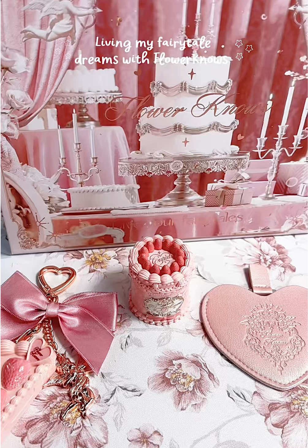 Living my fairytale dreams with @Flower Knows Makeup the best gift to myself. This box makes me feel so pretty and in my princess era! It’s absolutely stunning! My favorite is the cake slice perfume! It’s sweet and softly scented, with a scent that lasts forever!  Use my code: TAKIYAH15 🥰🌸🎀 - - #flowerknows #flowerknowsgifts #flowerknowsmakeup #pinkaesthetic #pinkgirl 