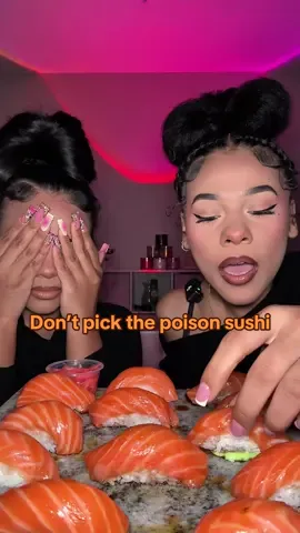 That wasabi was sooo disgusting!! 🤢 never again! And @Aaronmyarbrough💖  should of finished hers so I won!! 😭 also got inspo from Irene Kim!! 🩷 #foodchallenge #sushi #challenges #sushilover #creatorsearchinsights 