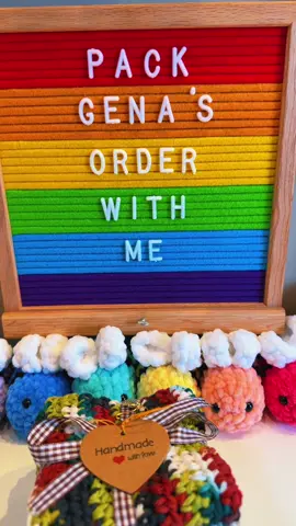 Pack an order with me for Gena #asmr #packingorders #crochet #crochetersoftiktok 
