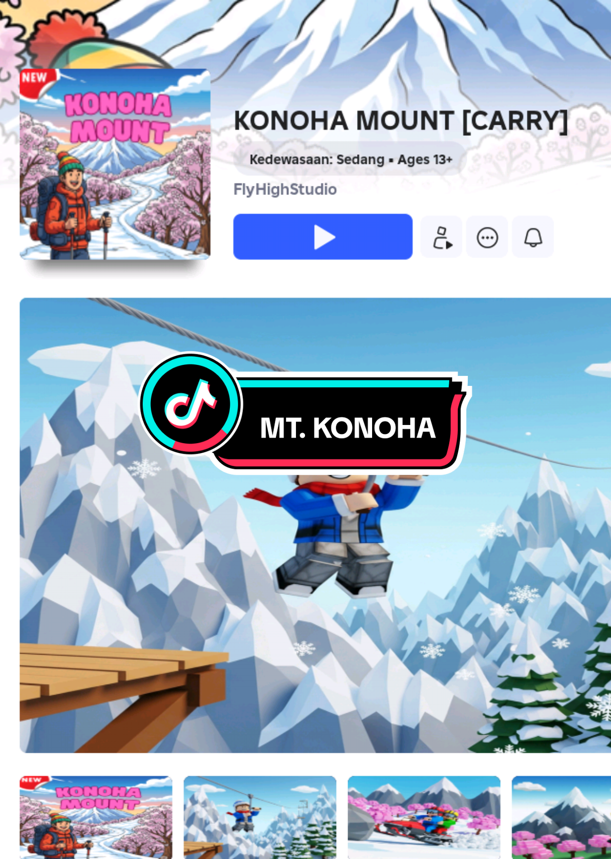 Jangan skip guys klo kalian mau liat keindahannya, soalnya di tengah video ada bagian paling keren dari Mount Konoha yang bikin mata nggak bisa lepas. 🌸❄️ Dari awal aja udah berasa adem banget, kayak beneran di gunung. Pohon-pohon tinggi, udara dingin yang kebayang, terus ada sakura yang bikin pemandangan makin hidup. Jalan terus, suasananya makin berubah, kadang tenang banget, kadang bikin takjub. Mount Konoha ini bukan cuma map biasa, tapi tempat yang bikin pengen balik lagi cuma buat lihat indahnya. 🌄 @konohamountain  @abilsnrr  #fyp #robloxfyp #maproblox #mtkonoha #gunungroblox 