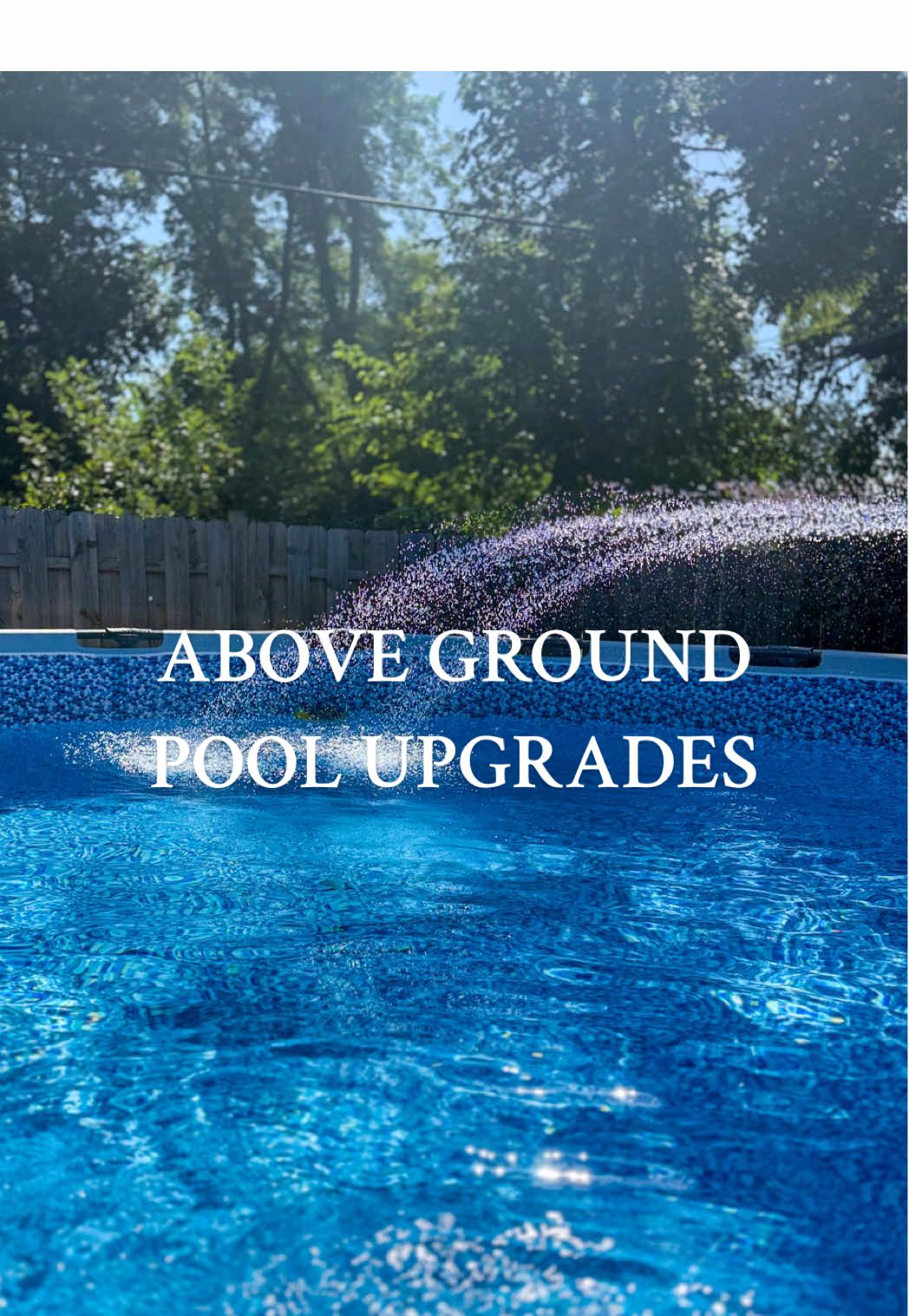 I maintained a crystal clear pool all summer. I only use chlorine tabs (making sure there’s 2 in the float at all times), shock every 10-12 days (sooner if we have guests over) and clarifier when shocking. We went without a pool pump for 4 days once it went out and still managed to keep it crystal clear! 