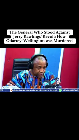 The General Who Stood Against Jerry Rawlings Revolt: How Odartey-Wellington Was Killed In this follow-up conversation, Esther Odartey-Wellington gives a harrowing, blow-by-blow account of how her father, Major General Odartey-Wellington, was killed inside a police station during Jerry Rawlings’ June 4, 1979 uprising.  It is a vivid recounting of one of the darkest episodes in Ghana’s political upheavals. #StateAffairs  #OdarteyWellington 
