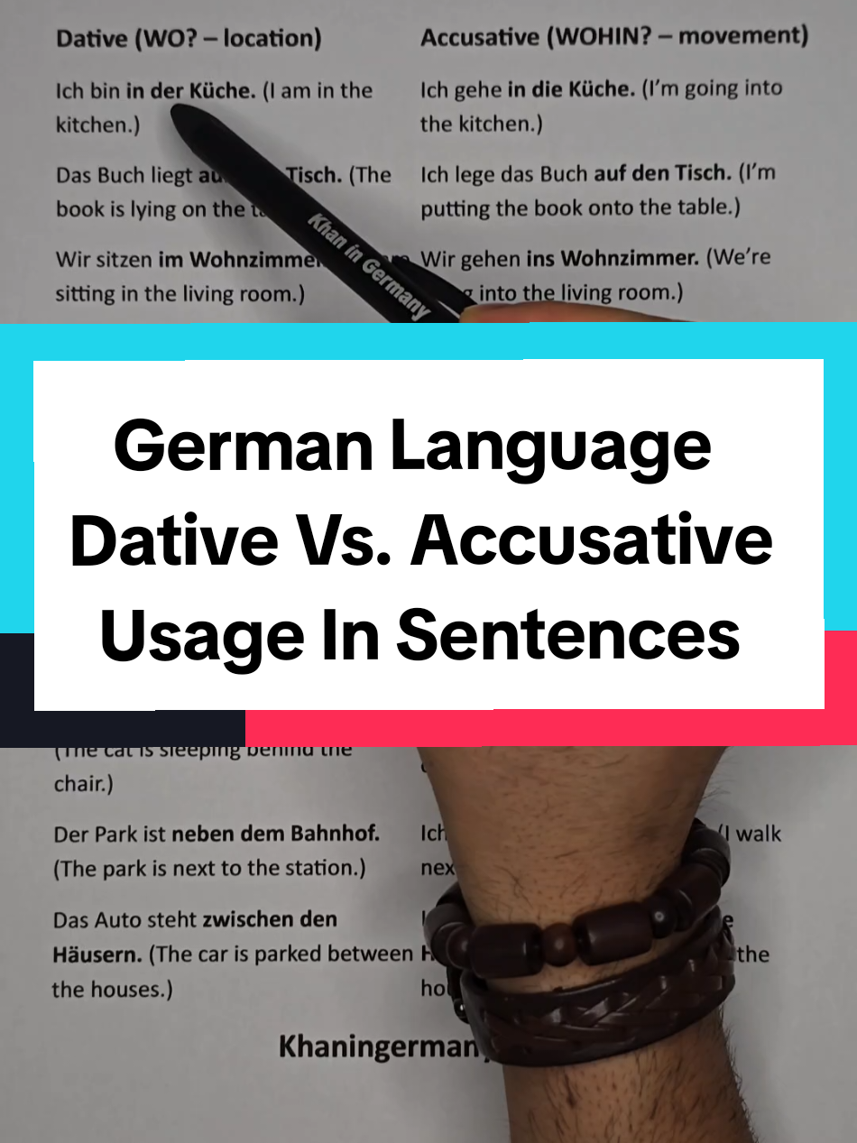 Dative Vs. Accusative  #germanteacher #germanlanguageschool #deutschonline #thaliadeutschland #learninggermanwithinstagram 